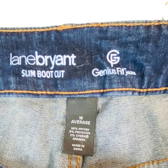 LANE BRYANT Genius Fit Jeans Slim Boot Cut Blue Size 16 - Picture 5 of 6